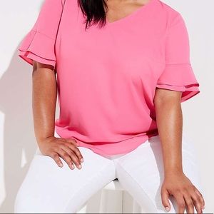 LOFT Plus Tiered Bell Cuff Top